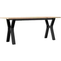 vidaXL Salontafel Y-frame 110x40x45 cm massief grenenhout en staal