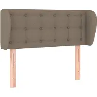 vidaXL Hoofdbord met randen 83x23x78/88 cm stof taupe