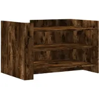 vidaXL Salontafel 80x50x50 cm bewerkt hout gerookt eikenkleurig