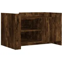 vidaXL Salontafel 80x50x50 cm bewerkt hout gerookt eikenkleurig