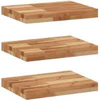 vidaXL Wandschappen 3 st zwevend olieafwerking 60x30x4 cm acaciahout