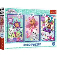 Trefl Puzzel 3x80 - Kleurrijke dagen van Gabby 34882