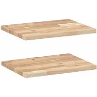 vidaXL Wandschappen 2 st zwevend 40x30x2 cm onbehandeld acaciahout
