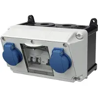 MENNEKES stopcontactcombinatie 910001, 2x Schuko, met aardlekschakelaar
