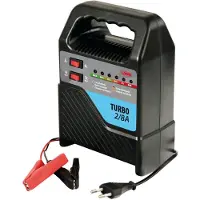 Lampa Acculader “Turbo” 6 - 12 V 2-8A - led indicatie - beveiligd tegen ompoling & oververhitting - 2 laad standen