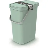 Prosperplast Keden - Compact Q - Afvalbak 12L - prullenbak - lichtgroen