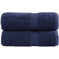 vidaXL Premium washandjes SOLUND 2 stuks marineblauw 30x30 cm 600 g/m²