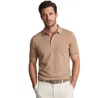 Gentiluomo Poloshirt lichtbruin katoen