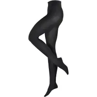 Esprit Plain verstevigd zachte comfort tailleband katoen wol panty dames zwart - maat 42-44