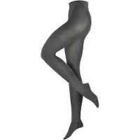 Esprit Plain verstevigd zachte comfort tailleband katoen wol panty dames grijs - maat 42-44