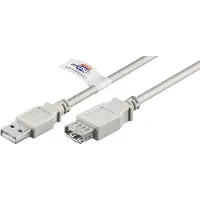 Goobay USB 2.0 Hi-Speed Extension Cable with USB Certificate, Grey 5 m