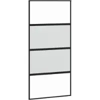 vidaXL Schuifdeur 102,5x205 cm gehard glas en aluminium zwart