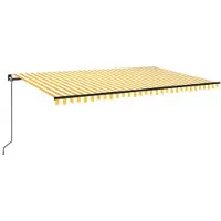 vidaXL Handmatige zonnetent met zonne-energie ledverlichting 5 x 3 m