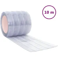 vidaXL Deurgordijn 200 mm x 1,6 mm 10 m PVC transparant