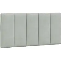 vidaXL Hoofdbordkussen "Hanko" 100 cm velvet lichtgrijs