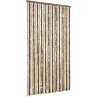 vidaXL Vliegengordijn 100x220 cm chenille donkerbruin en beige