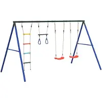 vidaXL Schommelset met schommels, trapeze en ladder