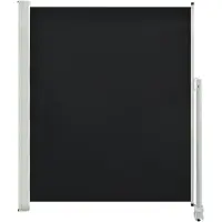 vidaXL Tuinscherm uittrekbaar 160x300 cm zwart