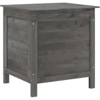 DKD Home Decor Tuinkist antraciet, 50x49x56,5 cm, massief grenenhout