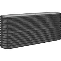 vidaXL Plantenbak 152x40x68 cm gegalvaniseerd staal antracietkleurig