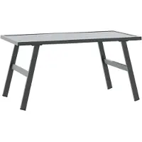vidaXL Tuintafeltje 90x45x35 cm gepoedercoat staal zwart