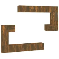 vidaXL Tv-wandmeubel bewerkt hout gerookt eikenkleurig