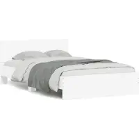 vidaXL Bedframe met hoofdeinde wit 120x200 cm