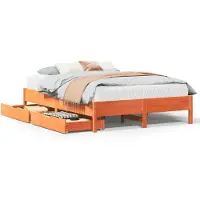 vidaXL Bedframe zonder matras massief grenenhout wasbruin 140x200 cm