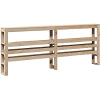 vidaXL Hoofdbord met schappen 180 cm massief grenenhout
