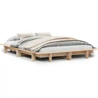 vidaXL Massief houten bed zonder matras, 120x200 cm, van grenenhout