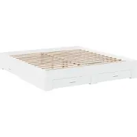 vidaXL Bedframe met lades bewerkt hout wit 200x200 cm