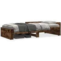 vidaXL Bedframe zonder matras hout gerookt eikenkleurig 90x190 cm