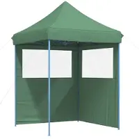 vidaXL Partytent inklapbaar pop-up met 2 zijwanden groen