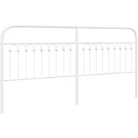 vidaXL Vervangend hoofdbord 193 cm metaal wit