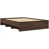 vidaXL Bedframe zonder matras bewerkt hout bruin eikenkleur 140x200 cm
