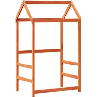 vidaXL Kinderbedhuisje 118x70x176,5 cm massief grenenhout wasbruin