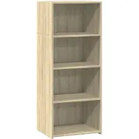 vidaXL Hoge kast 50x41x124 cm bewerkt hout sonoma eikenkleurig