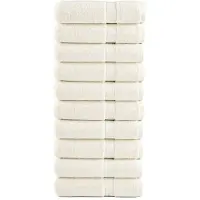 vidaXL Badhanddoeken SOLUND 10 st 600 g/m² 70x140 cm crèmekleurig