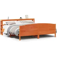 vidaXL Bedframe zonder matras massief grenenhout wasbruin 180x200 cm