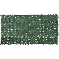 vidaXL Balkonscherm met donkergroene bladeren 200x100 cm