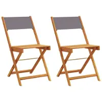 vidaXL Inklapbare stoelen 2 st en stof antracietkleurig