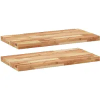vidaXL Wandschappen 2 st zwevend olieafwerking 100x40x4 cm acaciahout