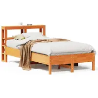 vidaXL Bedframe zonder matras massief grenenhout wasbruin 100x200 cm