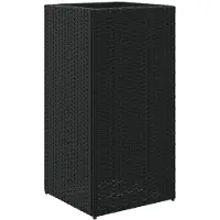 vidaXL Plantenbak 40x40x80 cm poly rattan zwart
