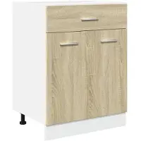 vidaXL Onderkast met lade Lyon 60x46x81,5 cm bewerkt hout sonoma eikenkleurig