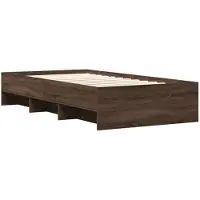vidaXL Bedframe zonder matras bewerkt hout bruin eikenkleur 90x190 cm