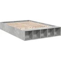 vidaXL Bedframe bewerkt hout betongrijs 160x200 cm