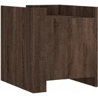 vidaXL Nachtkastje 45x50x50 cm bewerkt hout bruin eikenkleurig