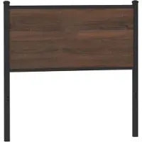 vidaXL Vervangend hoofdbord 80 cm bewerkt hout en staal bruin eikenkleurig