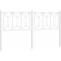 vidaXL Vervangend hoofdbord 160 cm metaal wit
